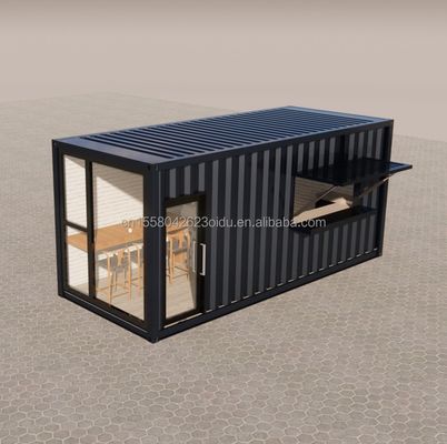 Customized Farbe Galvanisiertes Stahl biegen 180g Fast-Food-Restaurant und Pop-Up-Shop Mini-Shop Kleines Mobilgeschäft mit Rädern