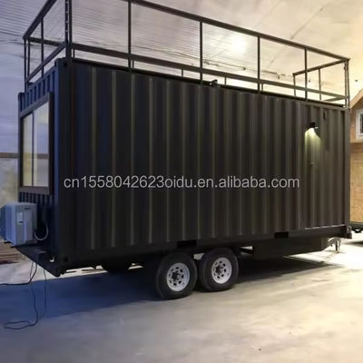 Customized Farbe Galvanisiertes Stahl biegen 180g Fast-Food-Restaurant und Pop-Up-Shop Mini-Shop Kleines Mobilgeschäft mit Rädern