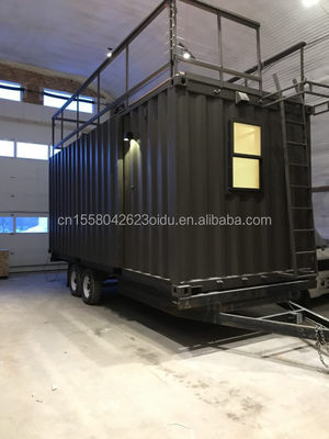 20ft Flat Pack Container Modern Design Stahl Vorgefertigte mobile Home Coffee Bar Shop mit Terrasse und Außenanwendung