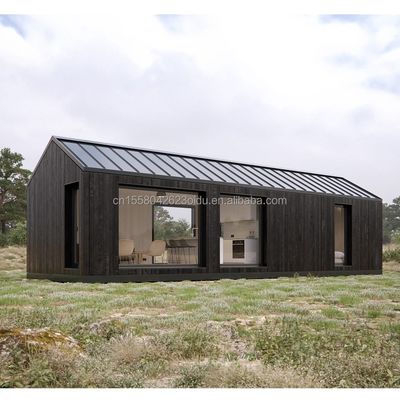 20ft 40ft Quick Assembly Container für temporäre Büro Hotel Holzhäuser aus Stahlrahmen Galvanisiertes Stahl biegen 180g