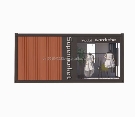 Galvanisierter Stahl biegsamer, erweiterbarer Behälter Mobilhandel Kleidungswaren-Showroom mit Fenstern aus Aluminiumlegierung und modernem Design