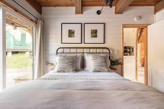 EU Dreieck A-förmige Stahlkonstruktion Rahmen Raum Modernes Kleines Haus Prefab Kit Luxus Dreieck A-Rahmenhaus mit Holzhaus