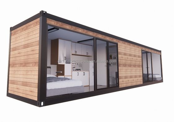 EU 40ft vorgefertigtes Wohnzimmer Containerzimmer mit Fenstern aus Aluminiumlegierung und galvanisierten Quadratrohren aus Stahl