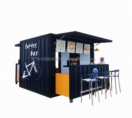 Customized Farbe 10ft 20ft Vorgefertigtes Stahlhaus Kleines Stadtgeschäft Behälter Mini Bar Laden Eiscreme Sommer Stadt Bordsteine Getränke Getränke