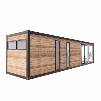 Hotel 40ft Garten Mobilhaus Holz Studio Flat Container Kaffeehaus mit 3D-Modell und CAD-Zeichnungen im Garden Hotel