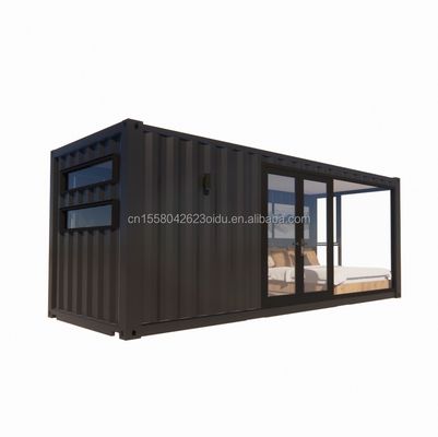 50/75/100mm Wellen Sandwich Panel Holz Badezimmer und Aluminiumlegierung Fenster Stahl Holzkonstruktion Flachpack Containerhaus für Gartenhotels