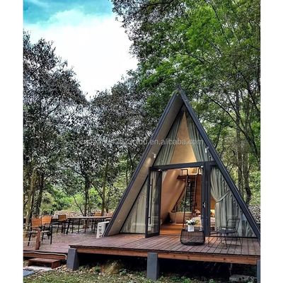 Moderne Dreieckshäuser Kits Häuser Modularhaus Containerhaus Ein Rahmen Holz Camper Hotel Haus mit individueller Farbe