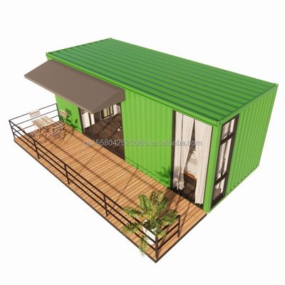 Holz 20ft Container Büro Stahl Strukturrahmen Geschweißt Flach Verpackung Containerhaus Gartenhaus