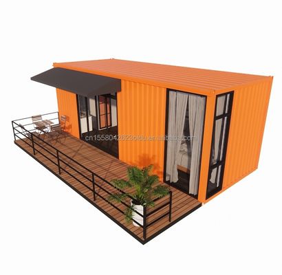 Holz 20ft Container Büro Stahl Strukturrahmen Geschweißt Flach Verpackung Containerhaus Gartenhaus