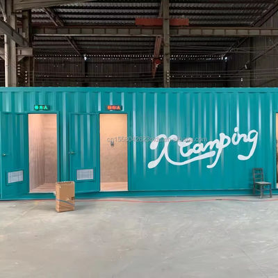 40 FT Erweiterbares Stahl-Vorgefertigtes Haus für anpassbare mobile Container-Lager Wand 50/75/100mm Welle Sandwich-Panel