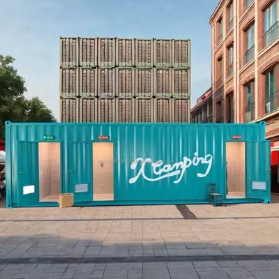 40 FT Erweiterbares Stahl-Vorgefertigtes Haus für anpassbare mobile Container-Lager Wand 50/75/100mm Welle Sandwich-Panel