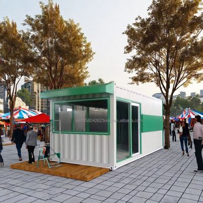 40 FT Erweiterbares Stahl-Vorgefertigtes Haus für anpassbare mobile Container-Lager Wand 50/75/100mm Welle Sandwich-Panel