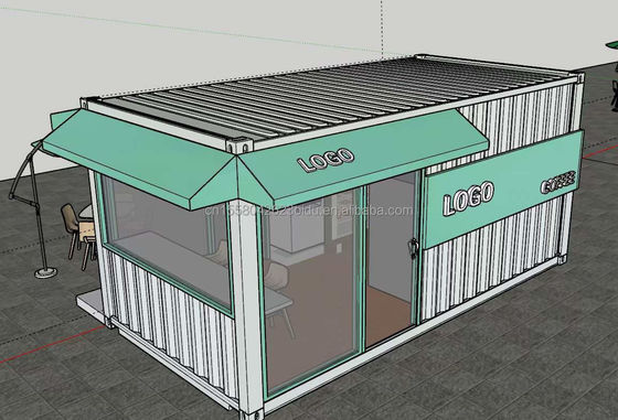 40 FT Erweiterbares Stahl-Vorgefertigtes Haus für anpassbare mobile Container-Lager Wand 50/75/100mm Welle Sandwich-Panel