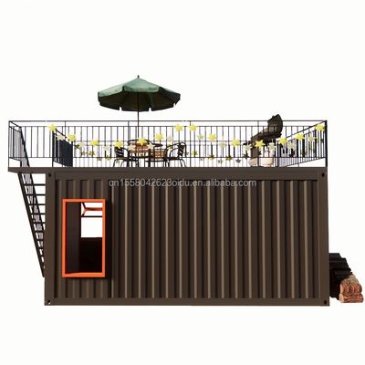 Außenanwendung Fertigstahl Restaurant Container Laden mit modernem Design und Aluminiumlegierung Fenster 20ft oder 40ft
