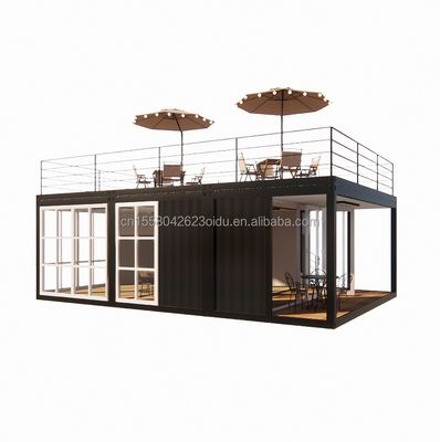 Außenanwendung Fertigstahl Restaurant Container Laden mit modernem Design und Aluminiumlegierung Fenster 20ft oder 40ft