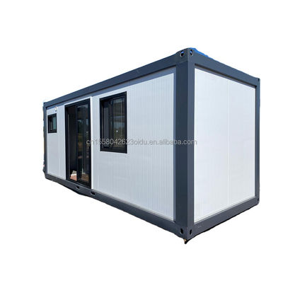 Outdoor Tiny Home 10ft vorgefertigte Stahlwache Box Container Wachhaus mit 50/75/100mm Welle Sandwich Panel Wand