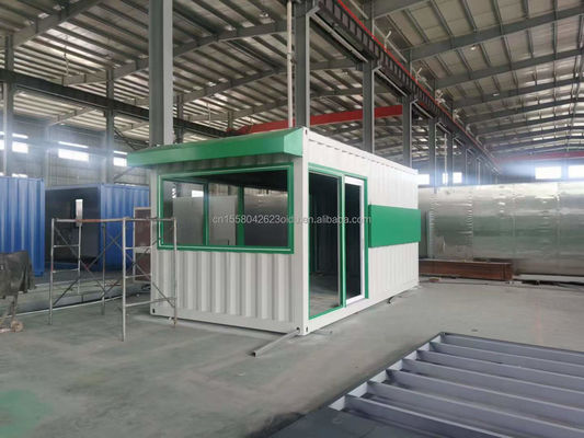 Outdoor Tiny Home 10ft vorgefertigte Stahlwache Box Container Wachhaus mit 50/75/100mm Welle Sandwich Panel Wand