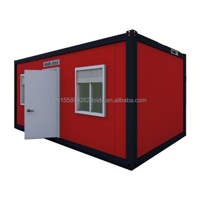 Outdoor Tiny Home 10ft vorgefertigte Stahlwache Box Container Wachhaus mit 50/75/100mm Welle Sandwich Panel Wand