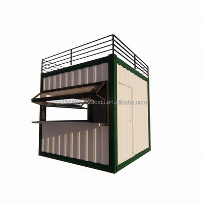 Outdoor Tiny Home 10ft vorgefertigte Stahlwache Box Container Wachhaus mit 50/75/100mm Welle Sandwich Panel Wand