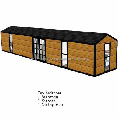 Galvanisiertes Stahlbogen 180g und Aluminiumlegierung Fenster 40ft Modernes Design Vorgefertigtes Holzcontainerhaus für Hotelgeschäft