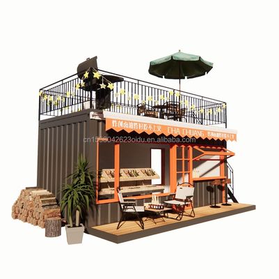 Moderner Design-Stil 10 ft 20 ft Mobile Bar Vorgefertigtes Haus Container-Laden Outdoor-Steel Sandwich-Panel Kaffeeshop