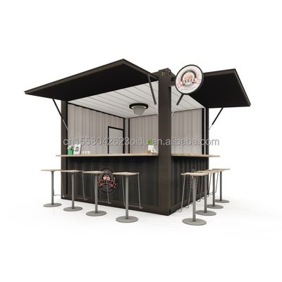 Moderner Design-Stil 10 ft 20 ft Mobile Bar Vorgefertigtes Haus Container-Laden Outdoor-Steel Sandwich-Panel Kaffeeshop