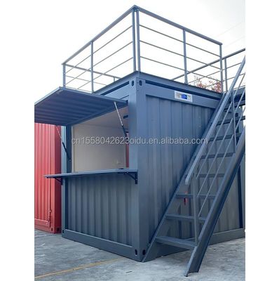 Moderner Design-Stil 10 ft 20 ft Mobile Bar Vorgefertigtes Haus Container-Laden Outdoor-Steel Sandwich-Panel Kaffeeshop