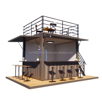 Moderner Design-Stil 10 ft 20 ft Mobile Bar Vorgefertigtes Haus Container-Laden Outdoor-Steel Sandwich-Panel Kaffeeshop