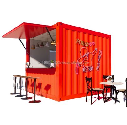 Moderner Design-Stil 10 ft 20 ft Mobile Bar Vorgefertigtes Haus Container-Laden Outdoor-Steel Sandwich-Panel Kaffeeshop