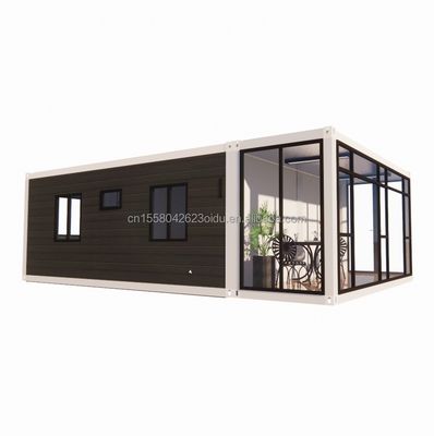 Stahlkonstruktionsrahmen Schweiß EU Luxus 20FT Kombination Flachverpackung Behälter 2 Schlafzimmer Familie Wohnmobile Home