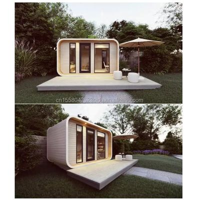 EU Garten Holzkabinen Wand 75mm Welle Sandwich-Panel angepasste Farbe zusammengefügte Häuser für Heimstudios Hersteller