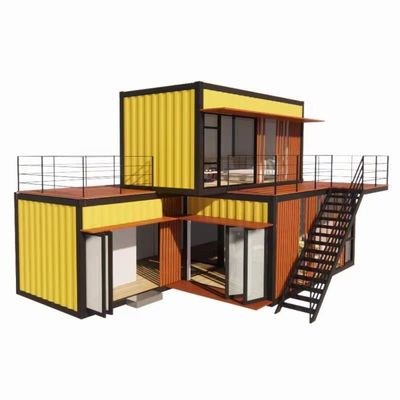 Gewerbliche Straßenläden Klappraum Kombination mit Gelb Renovierung Industrie Wind Außen Flat Pack Containerhaus