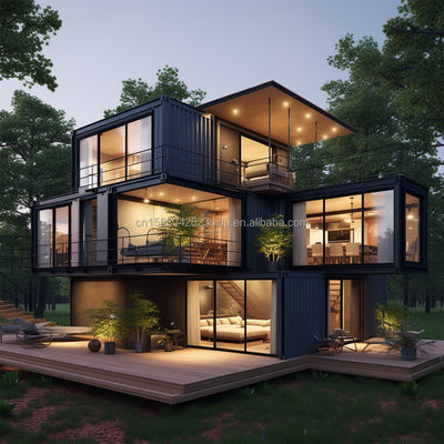 Familie Stahlkonstruktionsladen 20ft/40ft EU Luxus modernes Design Fertighaus mit Küche Bad Ein Schlafzimmer