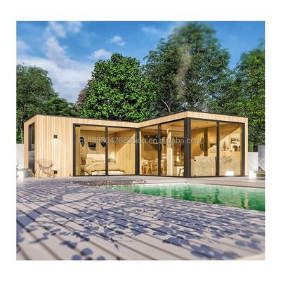 Stahlkonstruktion Holzhaus Garten Schlafzimmer Strandlandschaft Eigenschaften Home Stay Hotel 20ft Holzcontainerhaus
