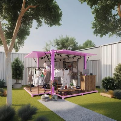 Modernes Design Klappbare Stahlcontainer Vorgefertigte Flat Pack Outdoor Stores mit individueller Farbe und Versand