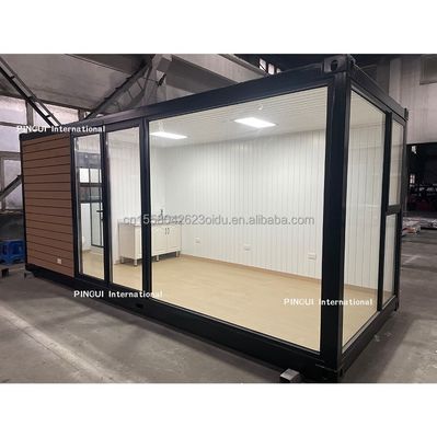 Galvanisiertes Stahlbogen 180g Vorgefertigtes Haus 20ft Stahlkonstruktion Sonnenlichthaus mit Garten und Holzmobildesign