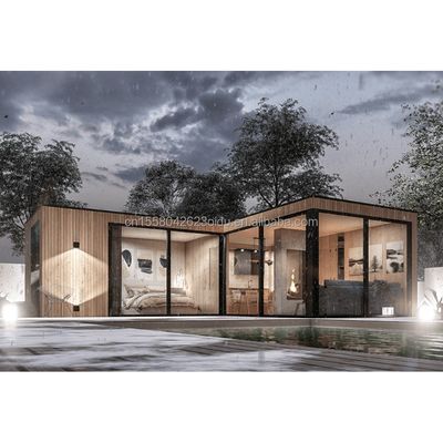Stahlkonstruktion Holzhaus Garten Schlafzimmer Strandlandschaft Eigenschaften Home Stay Hotel 20ft Holzcontainerhaus