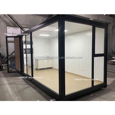 Galvanisiertes Stahlbogen 180g Vorgefertigtes Haus 20ft Stahlkonstruktion Sonnenlichthaus mit Garten und Holzmobildesign