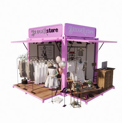 Modernes Design Klappbare Stahlcontainer Vorgefertigte Flat Pack Outdoor Stores mit individueller Farbe und Versand