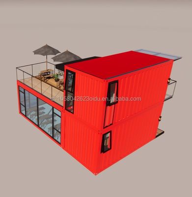 Aluminiumlegierung Fenster Luxus gewerbliche Fertigbauhäuser mit Wand 50/75/100mm Wellen Sandwich Panel
