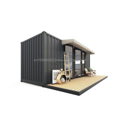 Front Terrasse Landhausstil Container mit Aluminiumlegierung Fenster und galvanisierten Stahl Biegen 180g 20ft Modularen Gehäuse