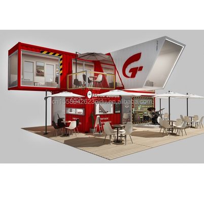 Maßgeschneiderte Farbe 10ft 20ft Moderne mobile modulare Prefab Haus Einfach zu installieren Flat Pack Vorgefertigter abnehmbarer Behälter