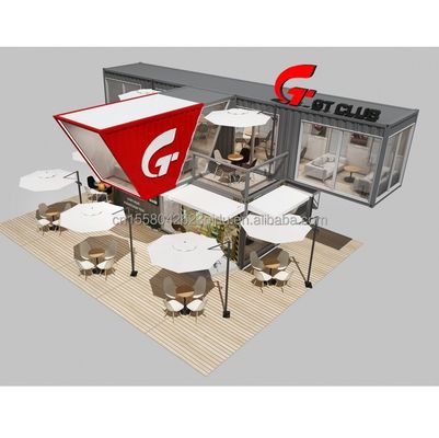 Maßgeschneiderte Farbe 10ft 20ft Moderne mobile modulare Prefab Haus Einfach zu installieren Flat Pack Vorgefertigter abnehmbarer Behälter