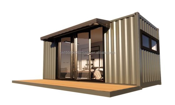 Modularer Wohnwagen mit 50/75/100 mm Wellen Sandwich-Panel-Wände 20 Fuß moderner Design-Stil