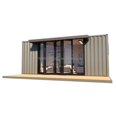 Modularer Wohnwagen mit 50/75/100 mm Wellen Sandwich-Panel-Wände 20 Fuß moderner Design-Stil