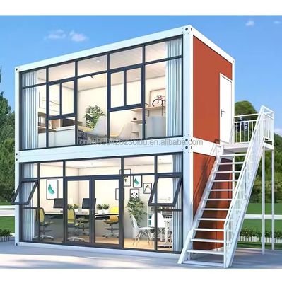 Büro-modifizierte Versandcontainer für Outdoor-Unternehmen Stahlmodulare zweistöckige vorgefertigte Kombinationscontainerhäuser