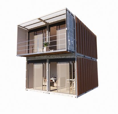 Büro-modifizierte Versandcontainer für Outdoor-Unternehmen Stahlmodulare zweistöckige vorgefertigte Kombinationscontainerhäuser