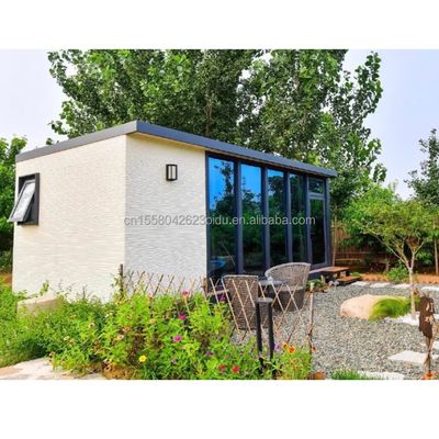 Umweltfreundliche Materialien 20ft 40ft 2 Schlafzimmer Vorgefertigte Gartenkabine Haus Glastüren Behälter Holzhaus für Hotel