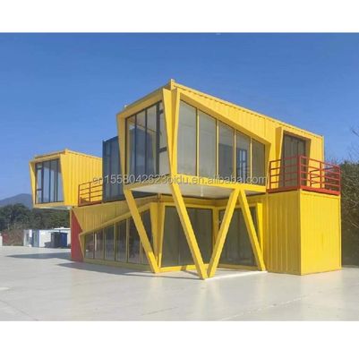 Hotel Resort Stahlrahmen Büro Containerhaus mit 50/75/100mm Welle Sandwich-Panel und galvanisierten Stahl Biegen 180g