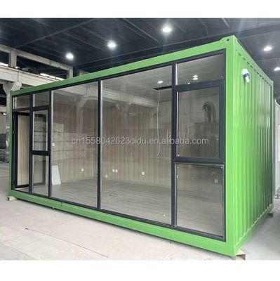 Hotel Resort Stahlrahmen Büro Containerhaus mit 50/75/100mm Welle Sandwich-Panel und galvanisierten Stahl Biegen 180g